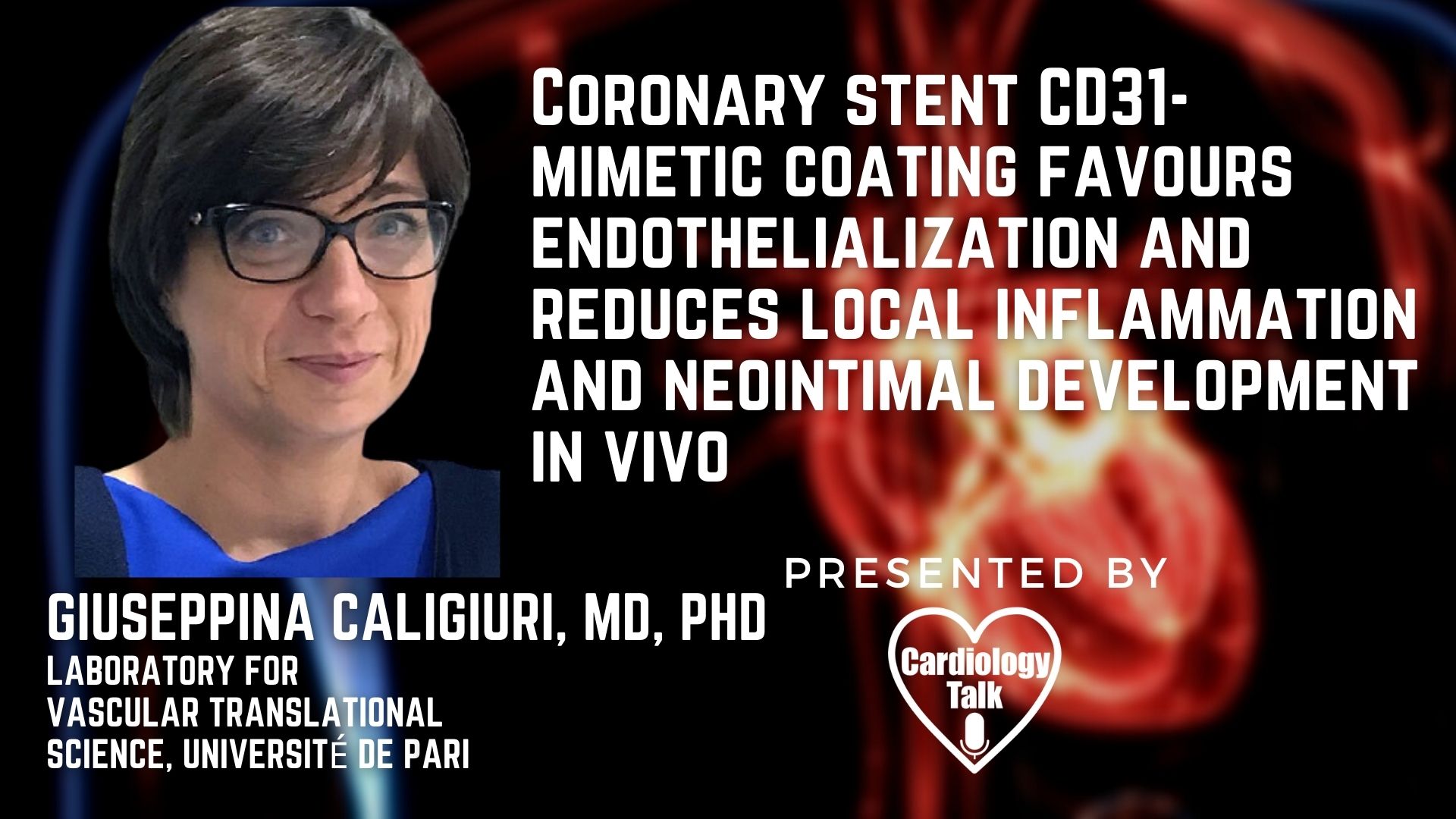Giuseppina Caligiuri, MD @pinacaligiuri @Inserm @Univ_Paris #CoronaryStint #Cardiology #Heart #Research Coronary Stent CD31-mimetic Coating Favours Endothelialization And Reduces Local In...