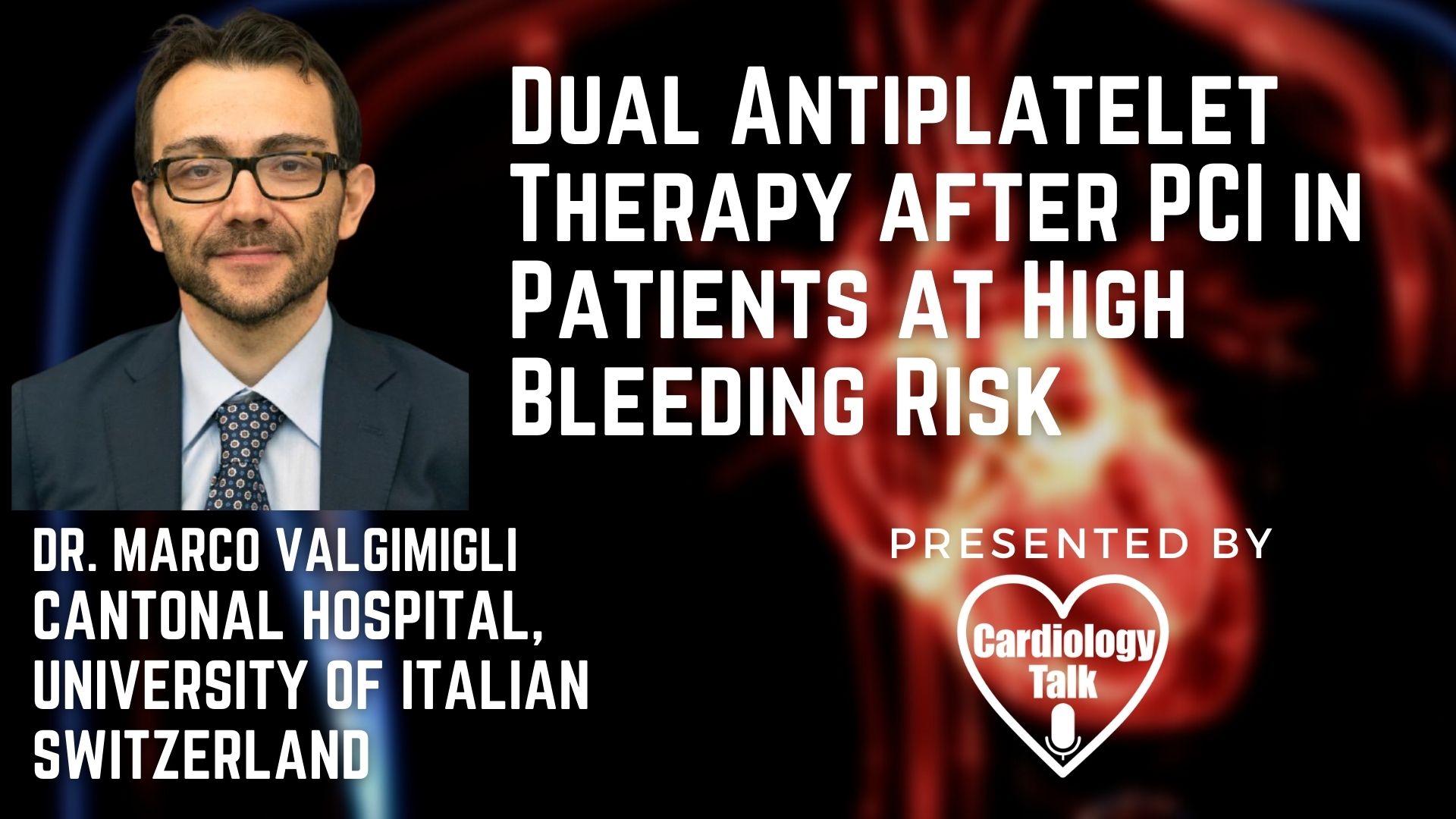Marco Valgimigli, MD- @vlgmrc #CantonalHospital #UniversityofItalianSwitzerland #CoronaryArteryDisease #Cardiology #Research  -Dual Antiplatelet Therapy after PCI in Patients at High Blee...