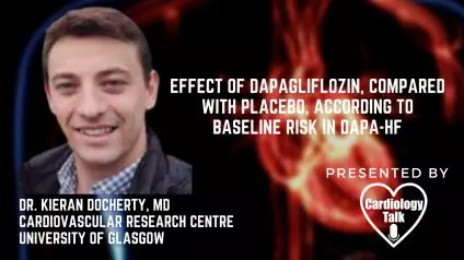 Dr. Kieran Docherty, MD- Effect of Dapagliflozin, Compared With Placebo, According to Baseline Risk in DAPA-HF @Kieranfdocherty @UoGHeartFailure #DAPAHF