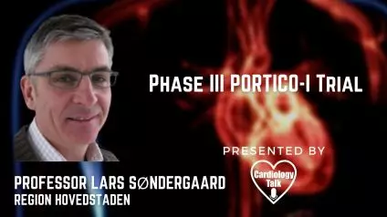 Prof Lars Søndergaard @CopCard @uni_copenhagen #TAVR Phase III PORTICO-I Trial